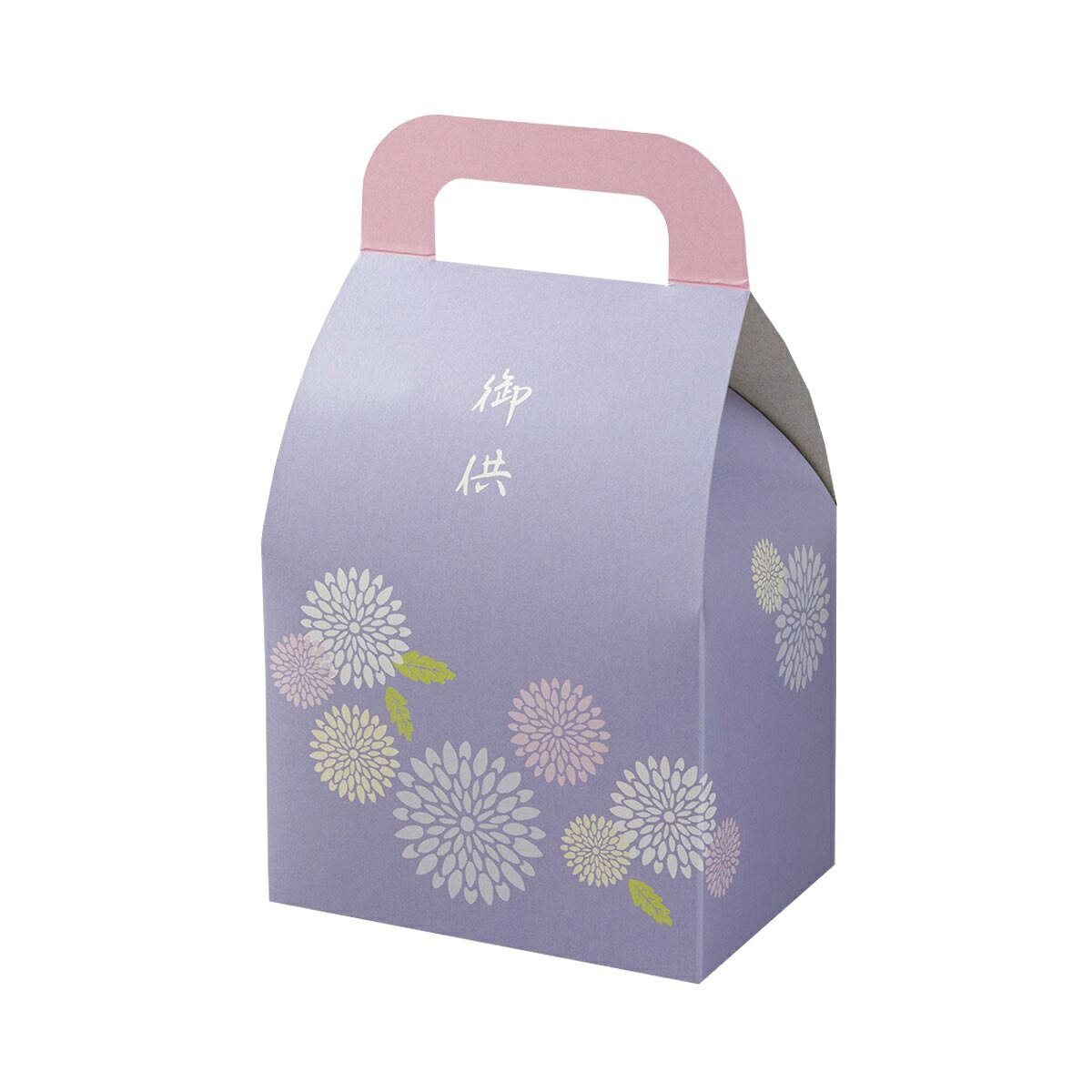 【ロゴ入れ無料】100個　サイズ／縦18cm×横10.5cm×幅7.5cm　法要や法事に使える御供デザイン小箱　取手付き小箱　キャリーボックス　イベント　贈り物　法要法事　ありがとう　行事　お菓子　オリジナル　カフェ　お菓子　プレゼント