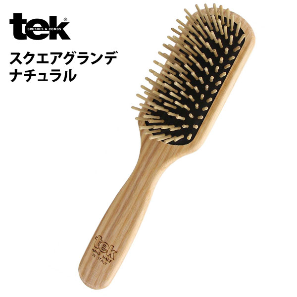 楽天市場】tekブラシ オーバルミニ ナチュラル ヘアブラシ 木製