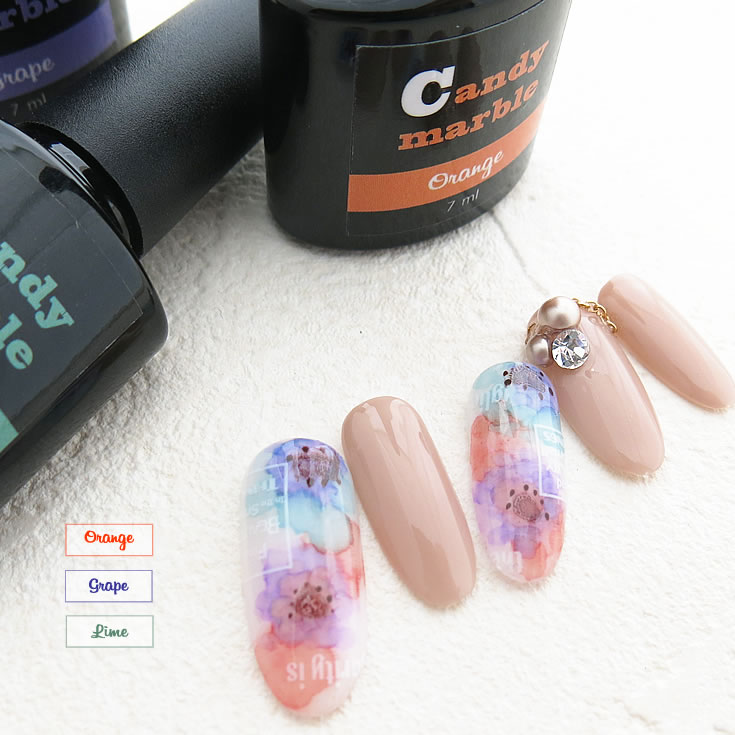楽天市場 1セットまでメール便可 ネイルリキッド キャンディ マーブル ガーデンセット マーブル たらしこみ 19 夏ネイル デザイン トレンド フット Nail For All ネイルフォーオール