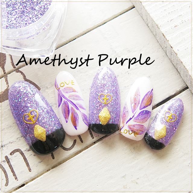 楽天市場 Nail Artist さやか先生コラボ ミックスグリッター アメジストパープル 1g入り メール便でも可 Nail For All ネイルフォーオール