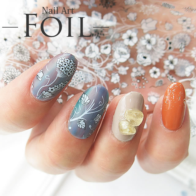 楽天市場 ネイルアート フォイル フラワーレース 10個セット Nail For All ネイルフォーオール