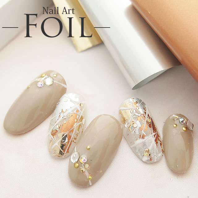 楽天市場 ネイルアート フォイル メタリック 10個セット Nail For All ネイルフォーオール