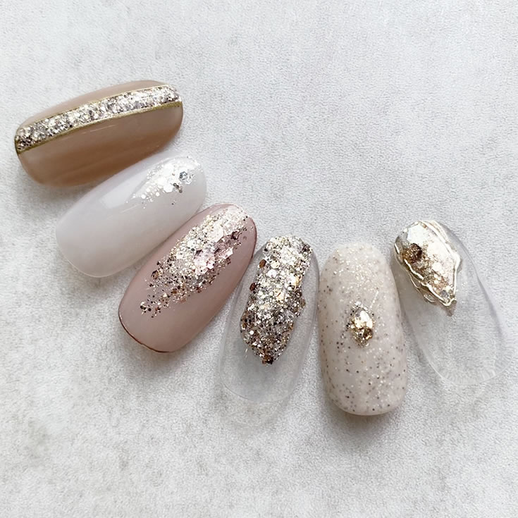 MOMOグリッター グロス 6個セット ジェルネイル グリッター (メール便