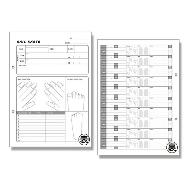 楽天市場 1個までメール便可 ネイルカルテ Nk01 100枚入り Nail For All ネイルフォーオール