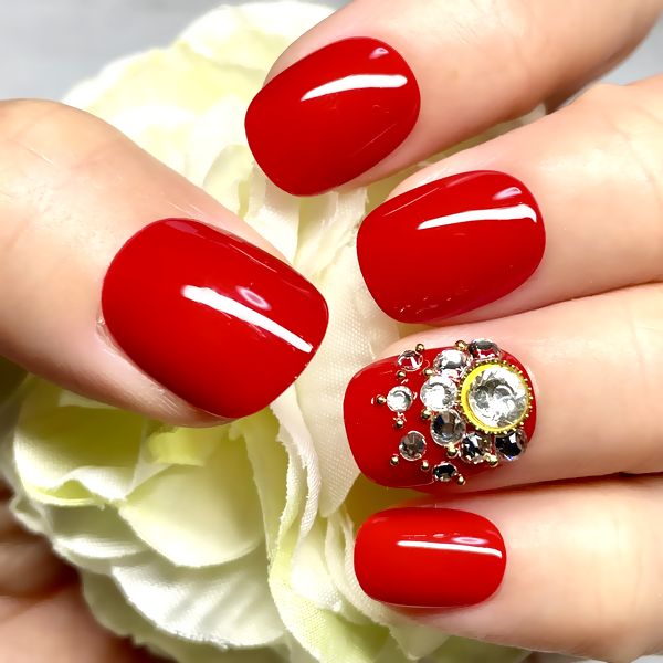 楽天市場】ポイントジュエリーリボンシャイニーレッドのワン