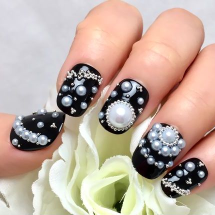 楽天市場】☆ブラック/フレンチネイル☆ブラック 黒フレンチ 王道