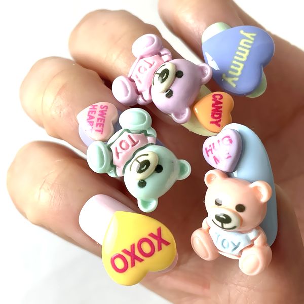 楽天市場】カフェラテベアネイル3D ぷっくり 立体