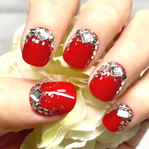 水引フラワーニュアンスネイル ラメ ミラー 赤推し ちゅるん 成人式 前撮り 冬 楽天市場】☆ぷっくりフラワーネイル☆キラキラジュエリー ビジュー