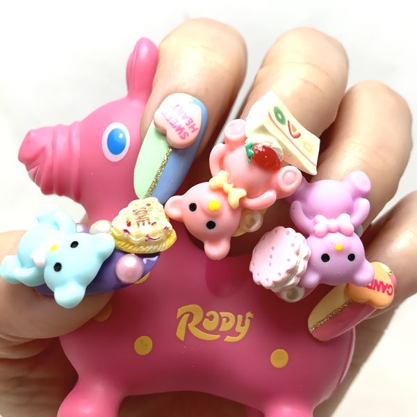 楽天市場】カフェラテベアネイル3D ぷっくり 立体