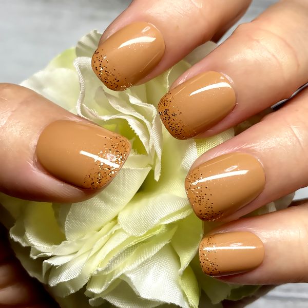 楽天市場】☆ラメフレンチネイル/テラコッタ☆オレンジ系ヌード