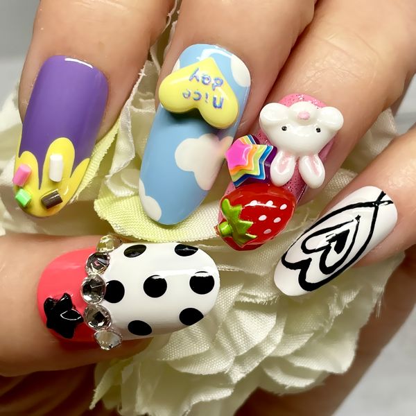 楽天市場】かわいいくまちゃんネイルベアー ポップ キュート パステル