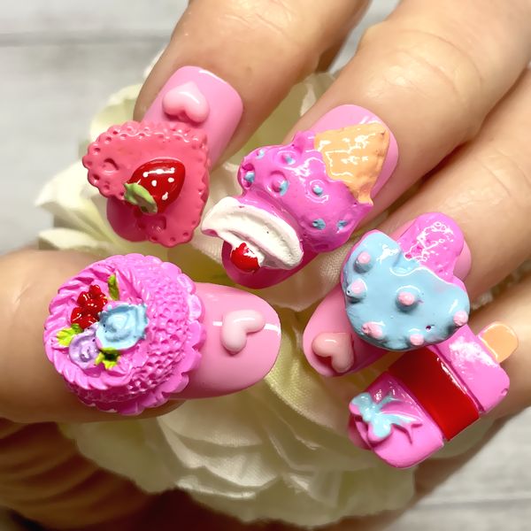 楽天市場】☆ドーナツネイル☆透け感 シロップ スイーツ ストロベリー