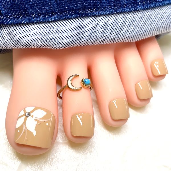 【フット】グレージュフラワー フットネイルチップ pp043n-08.jpg