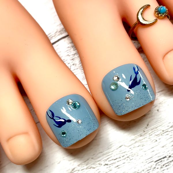 楽天市場】☆バンダナ柄フットネイル☆強力両面テープ1回分・付け方