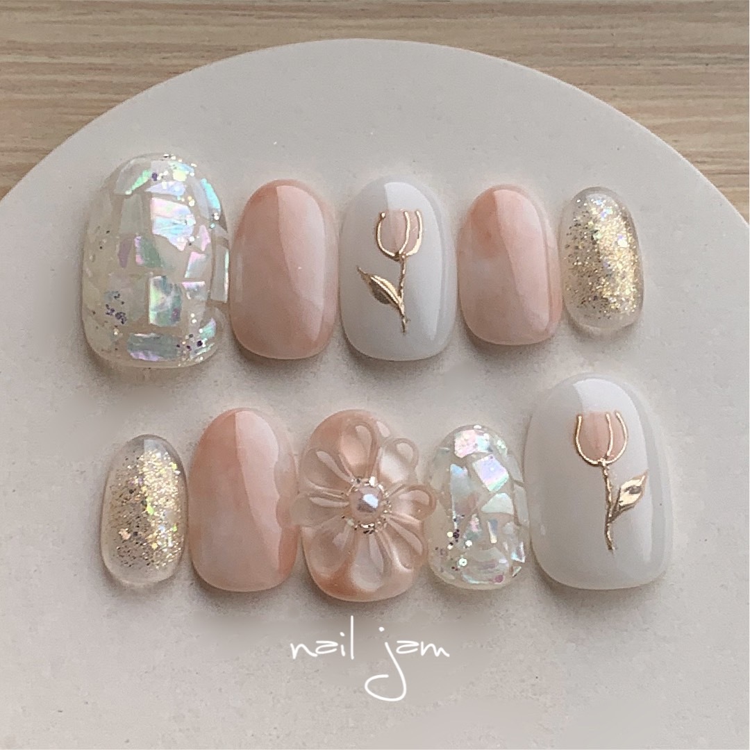 楽天市場】オーダーネイルチップ 煌めくハートのチークネイル 〜ネイル