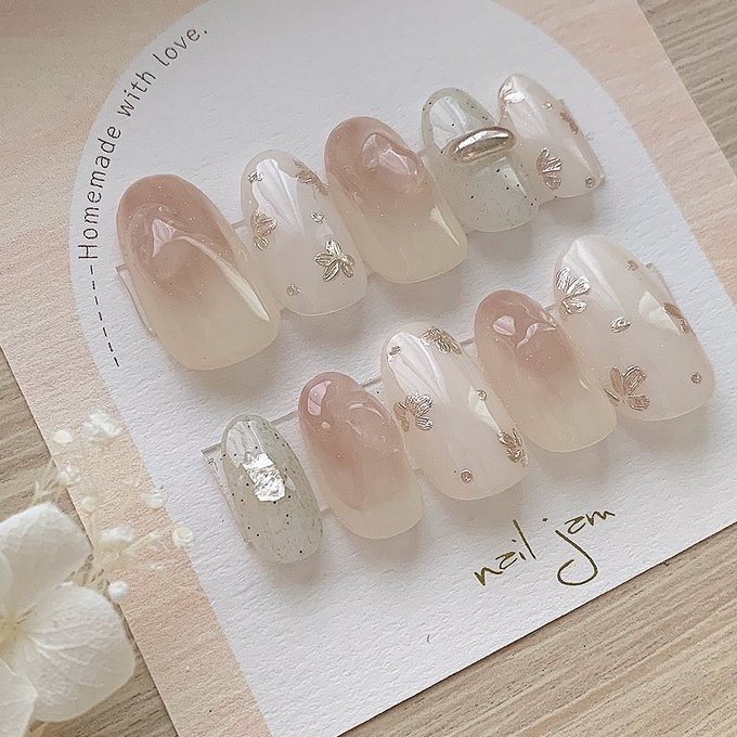 ネイルチップオーダー　jam様 楽天市場】オーダーネイルチップ ぷっくりフラワーのマスタード