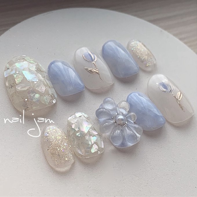 楽天市場】＼ 即日発送 ／ シンデレラブルーのぷっくりフラワー