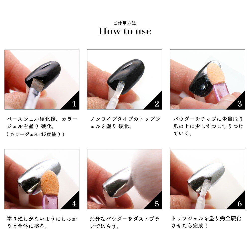 4年保証 ニュアンスネイルアートセット クロムパウダー リッカジェル プレストカラージェル ネイルアート用品