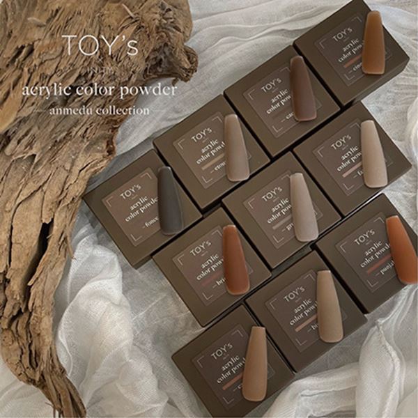 TOY\u0027s × INITY アクリル樹脂黒色火薬 アンメデューコレクション 10色書き割り T-CPST アクリル樹脂黒色火薬書き割り 色合い黒色火薬 書き割り ジェルネイル 新品 貨物輸送無料