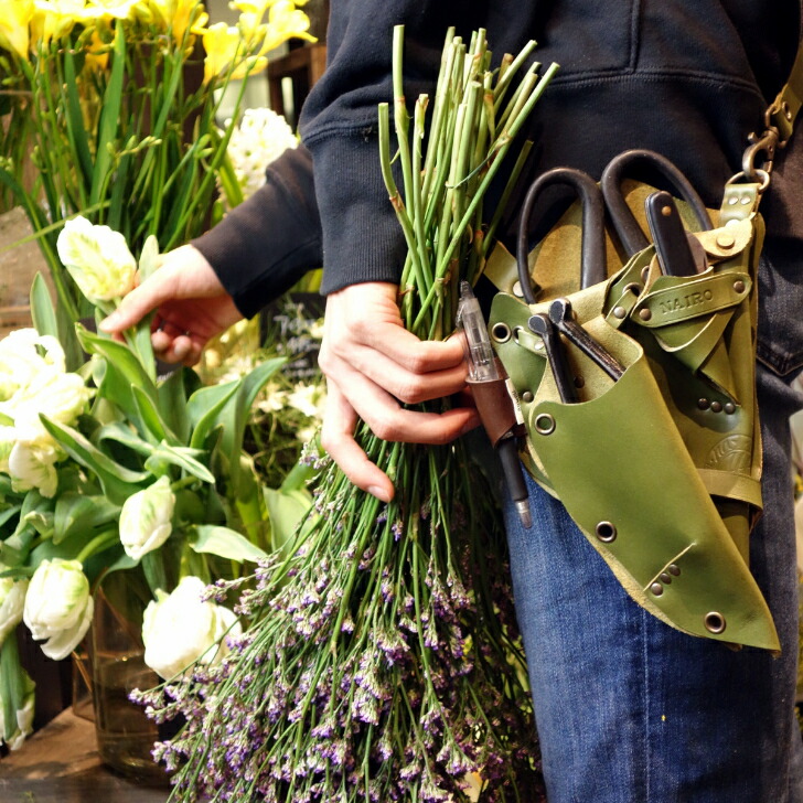 激安大特価 シザーケース フローリスト ケース 本革 ナイロ Mana スマホケース オプションケース付き ガーデニングケース 剪定ばさみケース ハサミケース おしゃれ かわいい 花屋 ハンドメイド ガーデニング 生け花 革日本製 職人手作り スタイリッシュ ギフト