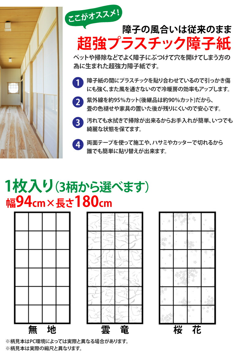 楽天市場 お得なクーポン配布中 障子紙 プラスチック アサヒペン 両面テープ貼り 超強プラスチック障子紙 おしゃれ 柄 内装応援団