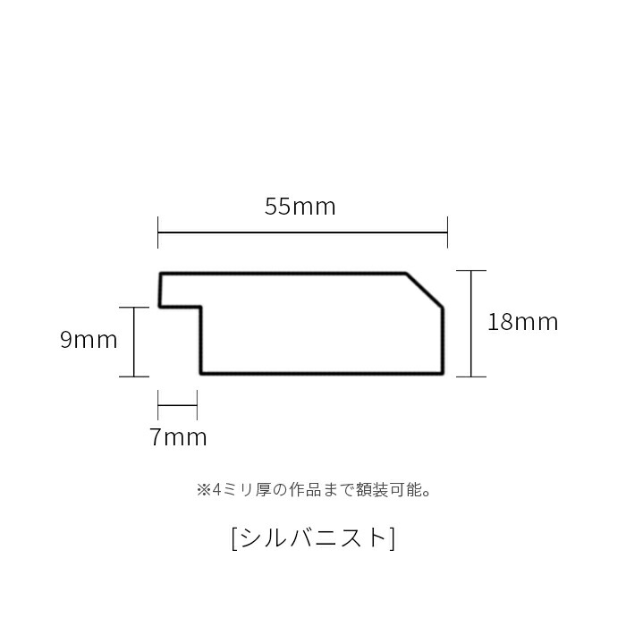 【タテヨコ合計1701〜1800mmまで】オーダーフレームシルバニストシルバー前面UVカットアクリル仕様※オーダー品につき注文後のキャンセル・返品交換不可