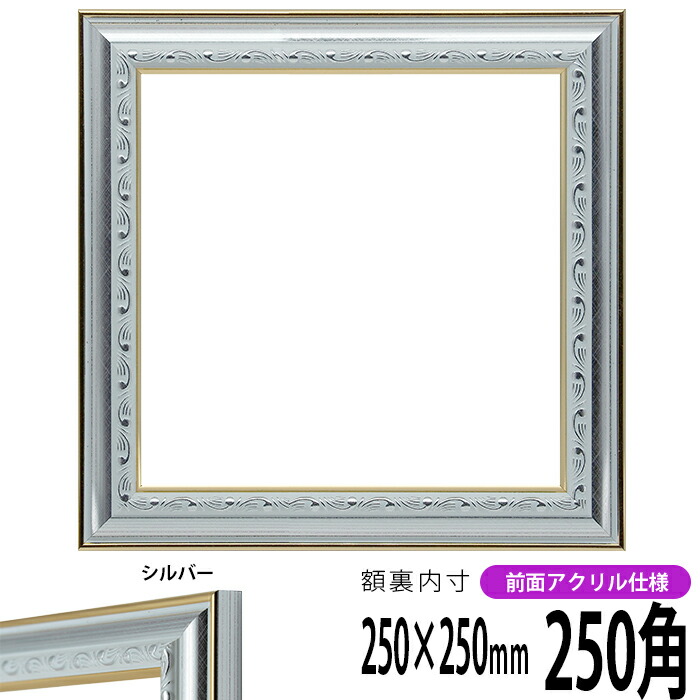 楽天市場】正方形 額縁 シャイン/シルバー 250角（250×250mm
