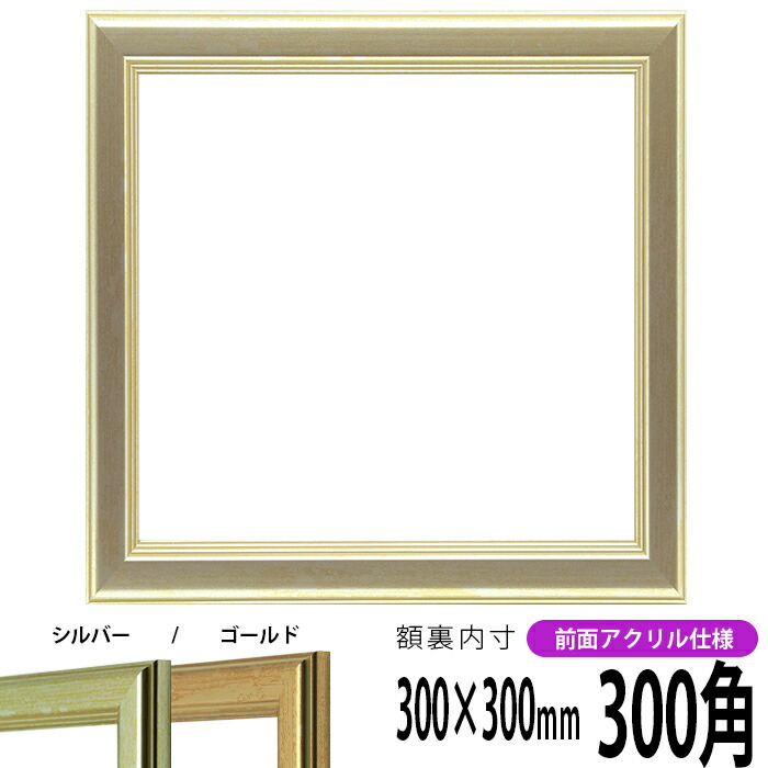 楽天市場】正方形 額縁 246/シルバー 300角 （300×300mm） 前面UV
