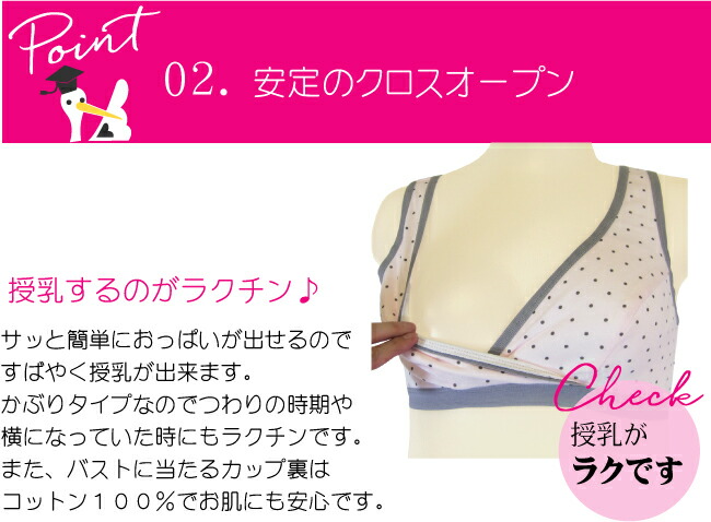 ドット柄大きいサイズ3L4Lクロスオープンフライス授乳ブラブラブラジャー授乳用ハーフトップマタニティマタニティーマタニティブラ夜ナイトブラかわいい可愛いおしゃれ人気ギャルしっかり支えるパットなしリピ買い●2点までネコポス可能●