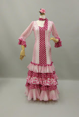 楽天市場】【送料無料】 フラメンコ衣装 青 ブルー ドット柄