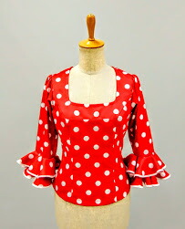 楽天市場】フラメンコ衣装 スカート 水玉ファルダ4段フリル 紫