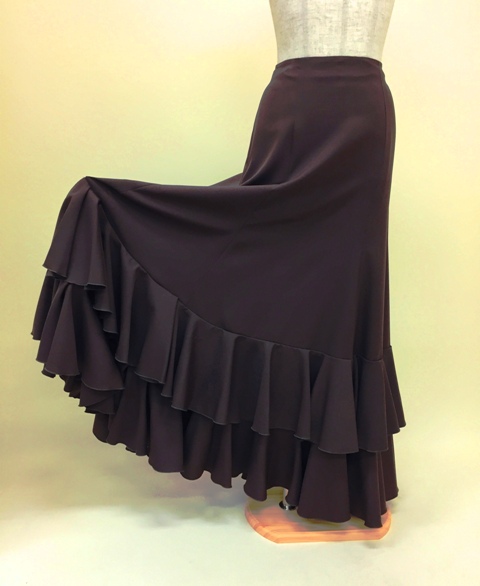 楽天市場】フラメンコ衣装スカート ファルダ 全６色 黒ｘベロア6色 