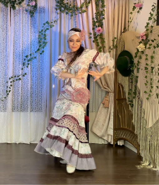 【日本製 フラメンコ衣装】イエロー×豪華ボランテ naja ワンピース ドレス 日本製 フラメンコ衣装】イエロー×豪華ボランテ naja ワンピース