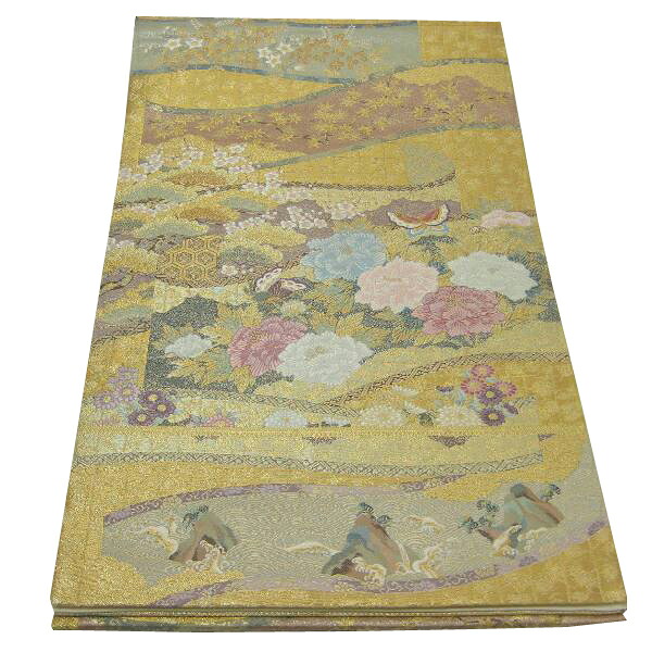 【中古】中古美品 西陣 長嶋成織物 六通柄 高級袋帯(正絹)|なかひがし商店