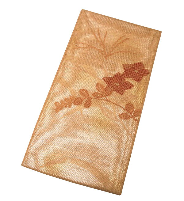 【新品】夏物 膜鳴楽器柄 三重紗 袋帯(正絹） 和服-レディースファッション