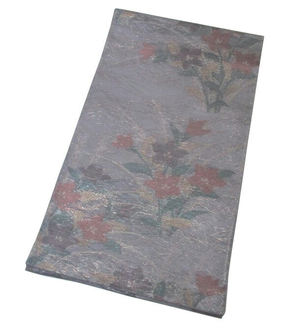 【中古】中古美品 訳あり 夏物 六通柄 紗 袋帯(正絹）