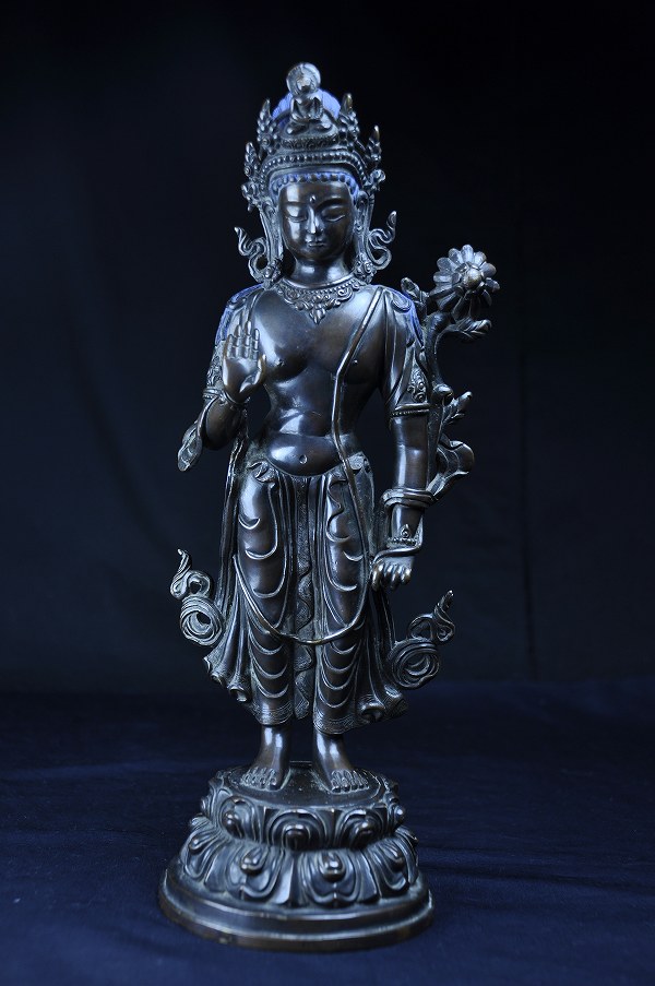 楽天市場】観音菩薩 銅造彫金仕上げ : 仏像仏画チベット美術卸の天竺堂