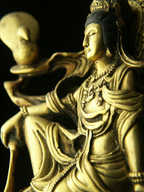 楽天市場 普賢菩薩 銅造 鍍金彫金仕上げ 一点もの 仏像仏画チベット美術卸の天竺堂