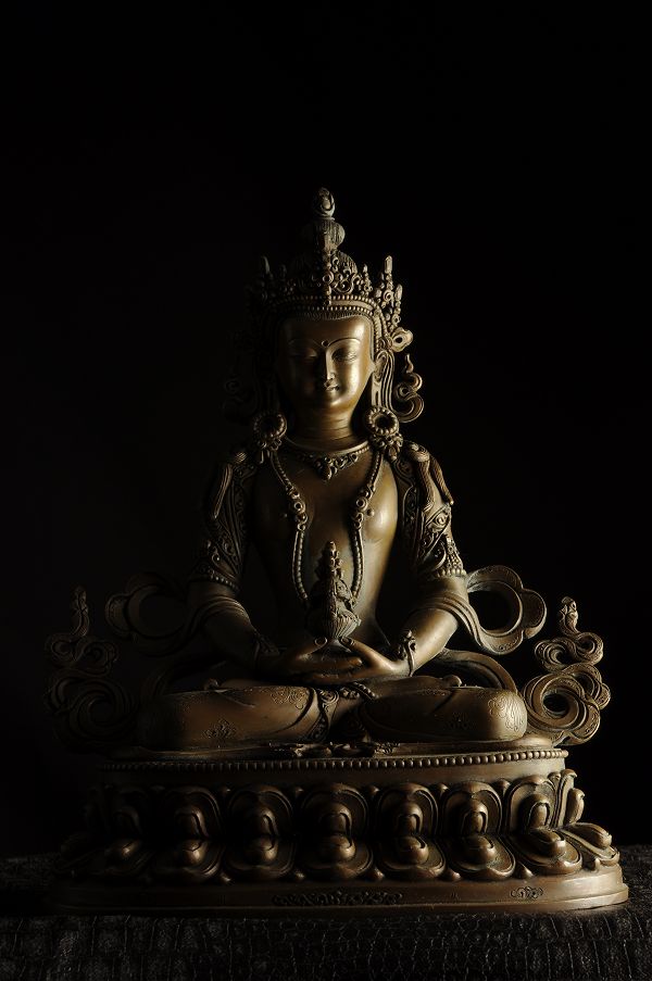楽天市場 阿弥陀如来銅造 彫金仕上げ 一点もの 仏像仏画チベット美術卸の天竺堂