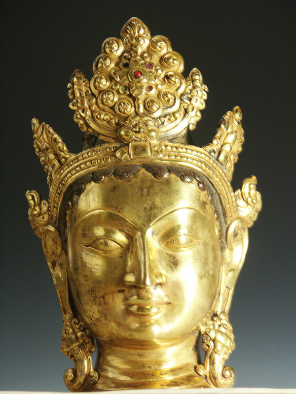 楽天市場】仏頭(菩薩面) 木製b : 仏像仏画チベット美術卸の天竺堂