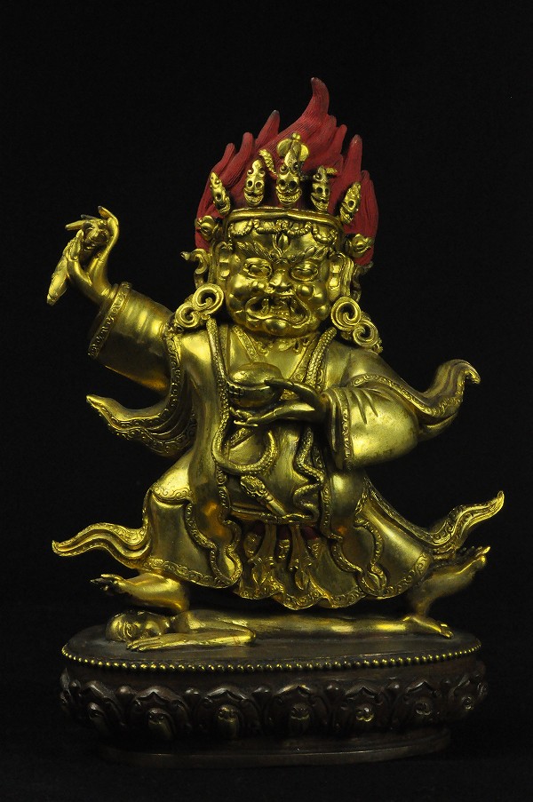 楽天市場】大黒天（マハカーラ） 銅造鍍金彫金仕上げ : 仏像仏画