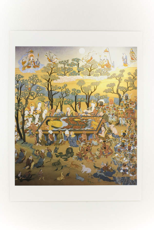 楽天市場】掛け軸 掛軸 釈迦涅槃図 大幅複製仏画 106×203cm 高級桐箱入