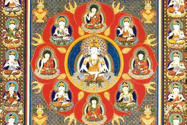 楽天市場 仏画色紙 胎蔵界曼荼羅 仏像仏画チベット美術卸の天竺堂