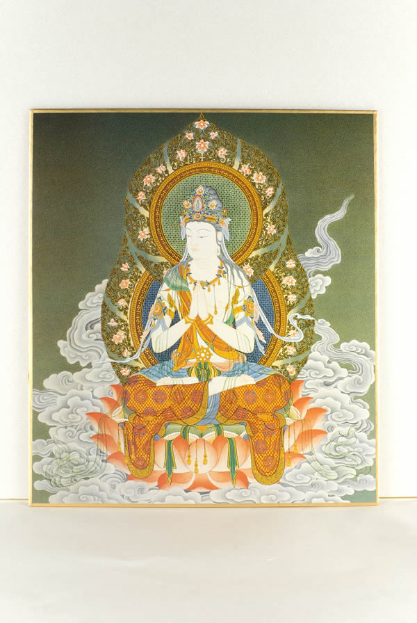 菩薩(仏画） 准胝観音菩薩 開運絵 仏画 ジクレー版画 スピリチュアル SS～M