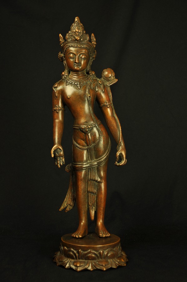 楽天市場】薬王菩薩 銅造彫金仕上げ 一点もの : 仏像仏画チベット美術