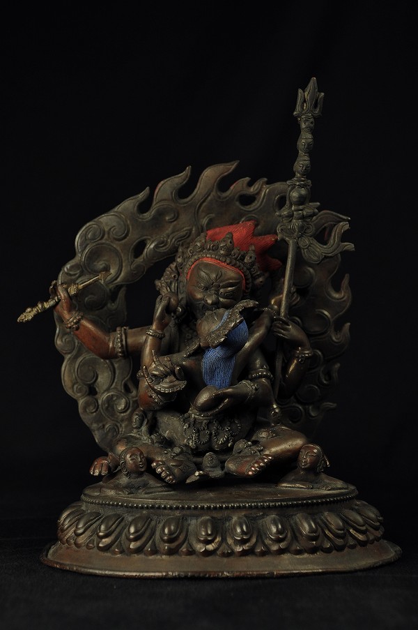 楽天市場】大黒天（マハカーラ） 銅造鍍金彫金仕上げ : 仏像仏画