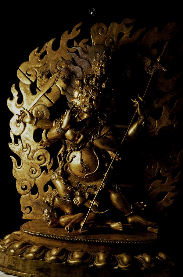 楽天市場】毘沙門天 銅造彫金仕上げ 一点もの : 仏像仏画