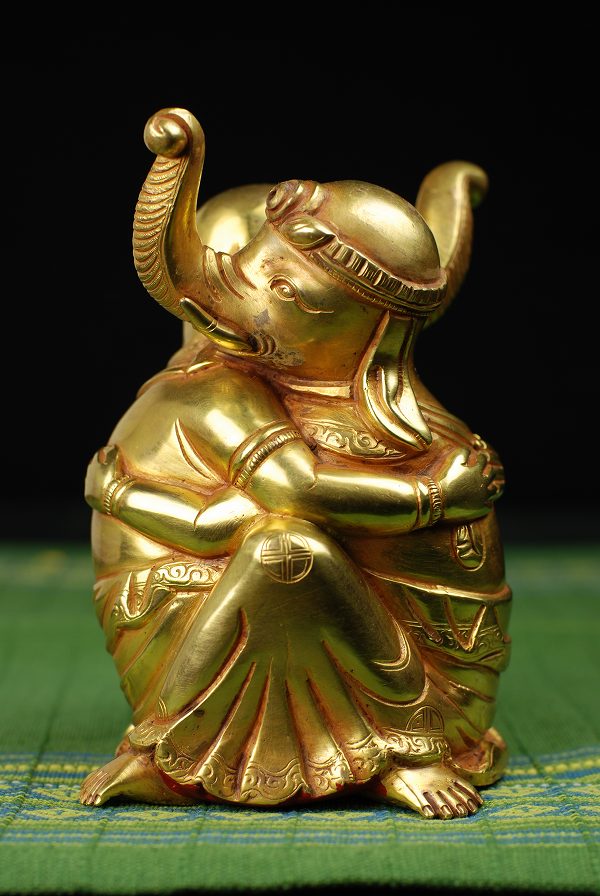 楽天市場 聖天 歓喜天 銅造 鍍金 彫金仕上げ 一点もの 仏像仏画チベット美術卸の天竺堂