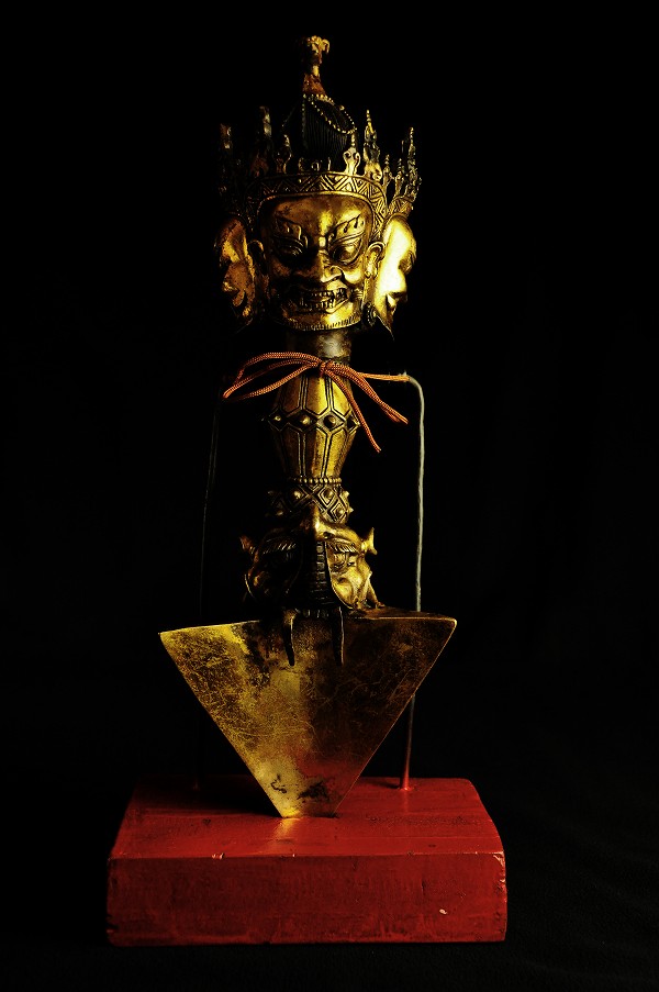 プルパ 銅造鍍金彫金仕上げ(台付)｜仏像仏画チベット美術卸の天竺堂