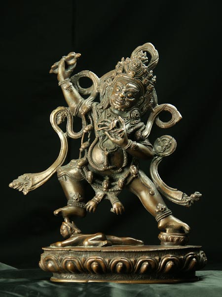 楽天市場】毘沙門天（宝蔵神ジャンバラ）銅造鍍金彫金仕上げ : 仏像